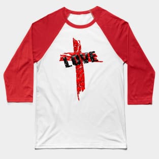 Abstract Cross - Love Baseball T-Shirt